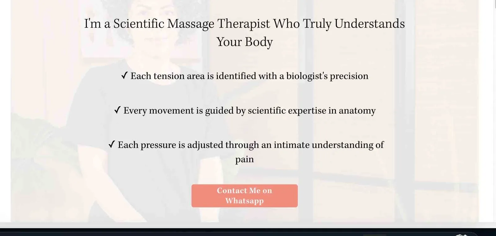 Aperçu du projet Massage sportif et thérapeutique